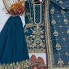 AD 213 BLUE DESIGNER SALWAR KAMEEZ