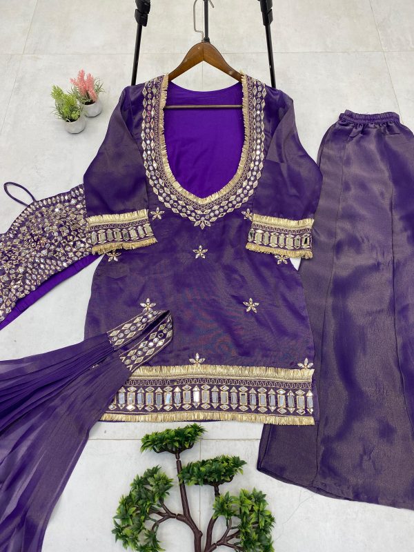 LG 2015 PURPLE REAL MIRROR SALWAR KAMEEZ