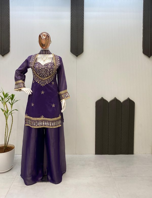 LG 2015 PURPLE REAL MIRROR SALWAR KAMEEZ