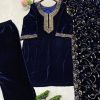 LG 2023 BEAUTIFUL BLUE VELVET SALWAR KAMEEZ