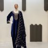LG 2023 BEAUTIFUL BLUE VELVET SALWAR KAMEEZ