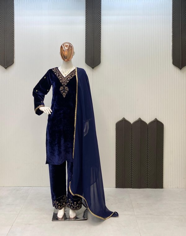LG 2025 BLUYE VELVET SALWAR KAMEEZ WHOLESALE