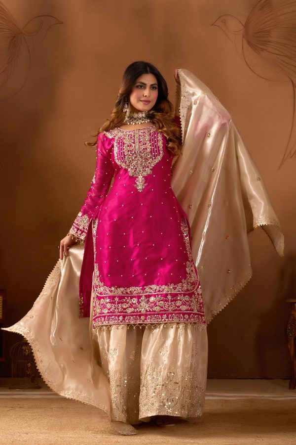 SR 1694 PINK DESIGNER SALWAR KAMEEZ