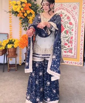 AD 218 PARTY WEAR PLAZZO SUITS COLLECTION