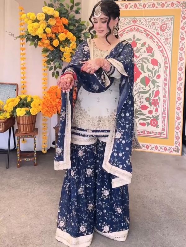 AD 218 PARTY WEAR PLAZZO SUITS COLLECTION