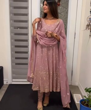 DHK 1375 READY TO WEAR SEQUENCE WORK ANARKALI