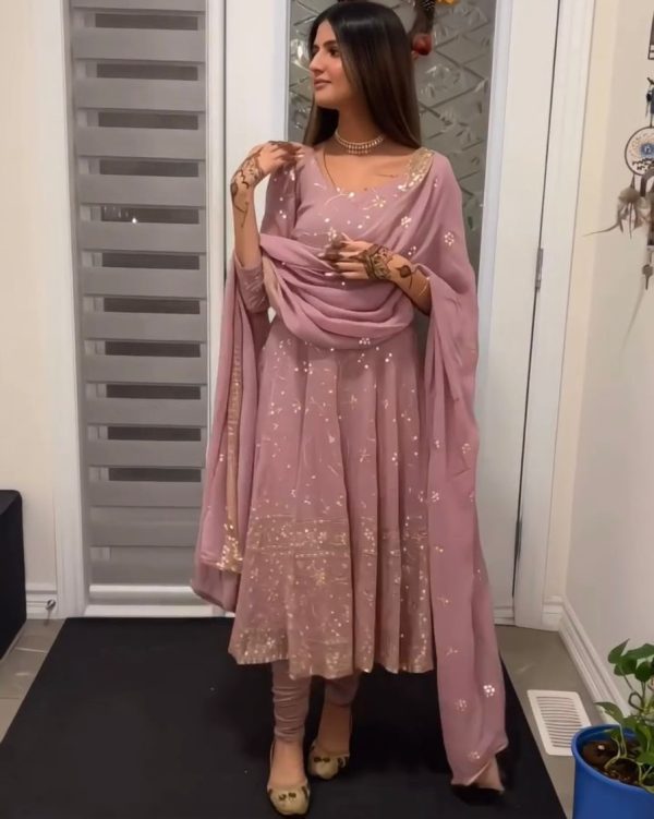 DHK 1375 READY TO WEAR SEQUENCE WORK ANARKALI