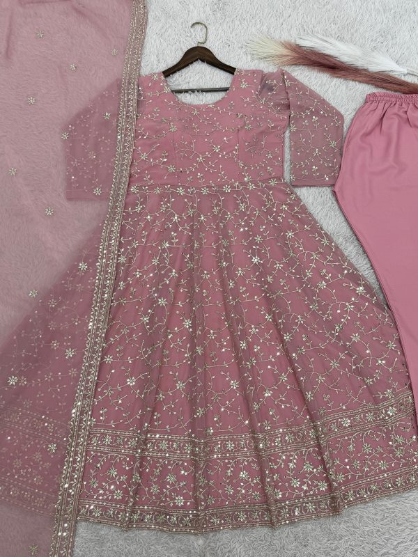 DHK 1375 READY TO WEAR SEQUENCE WORK ANARKALI