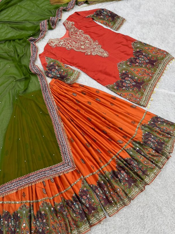 DHK 1376 A PURE CHINON SILK PLAZZO SUIT COLLECTION