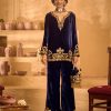 HK 1732 VELVET PLAZZO SUITS WHOLESALE