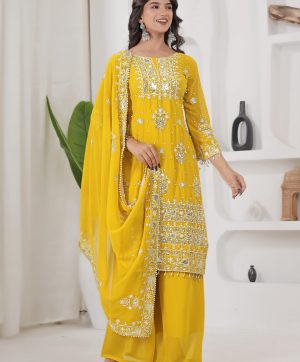 JD 588 C GEORGETTE PLAZZO SUITS WHOLESALE