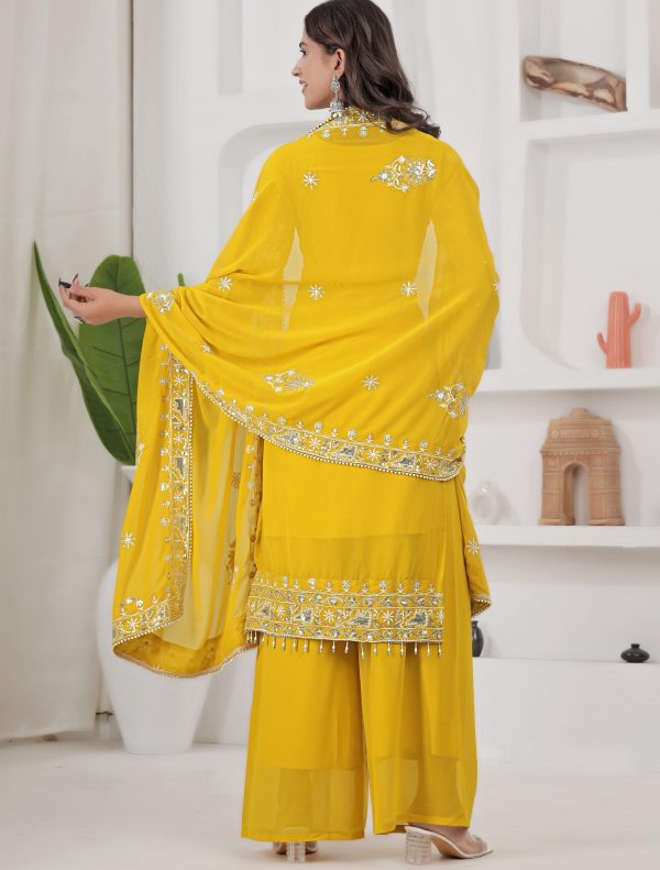 JD 588 C GEORGETTE PLAZZO SUITS WHOLESALE