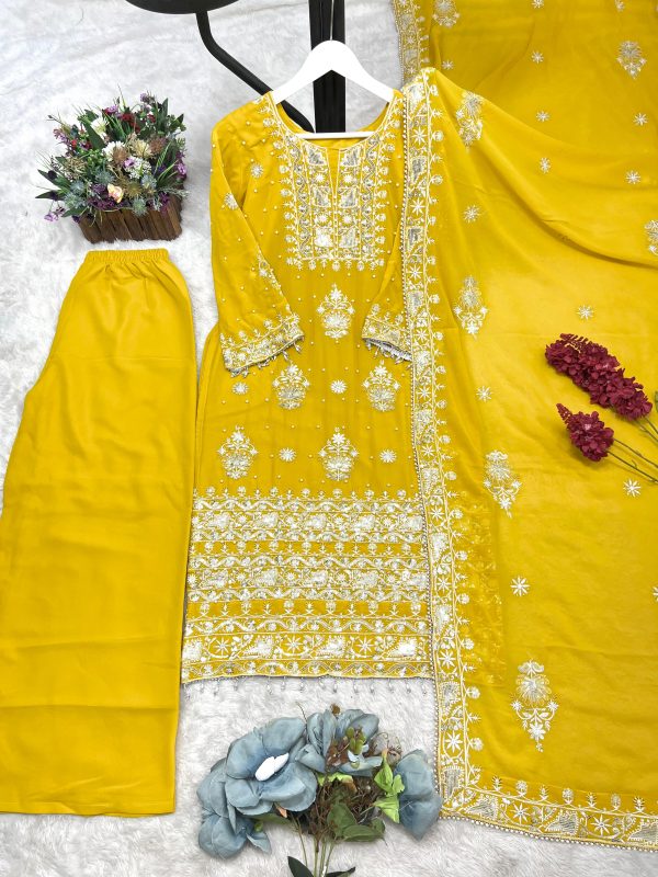 JD 588 C GEORGETTE PLAZZO SUITS WHOLESALE