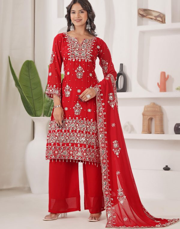 JD 588 D GEORGETTE PLAZZO SUITS WHOLESALE