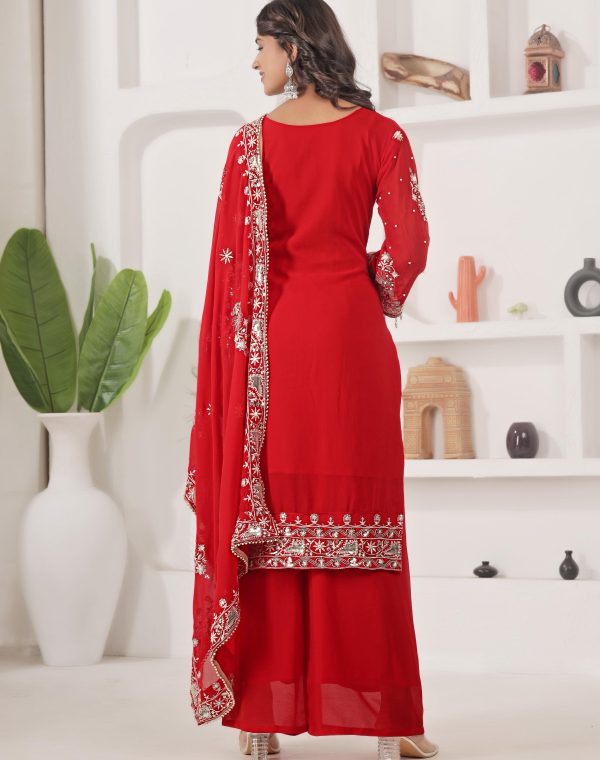 JD 588 D GEORGETTE PLAZZO SUITS WHOLESALE