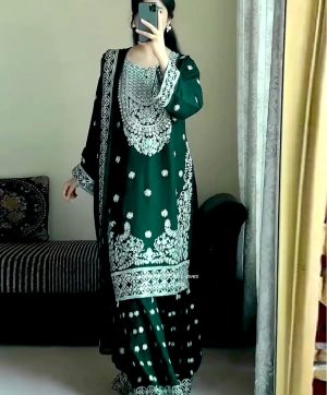 JD 631 TRENDING 3 PIECE FANCY KURTI PLAZZO