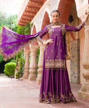 JD 632 TRENDING PLAZZO SUITS WHOLESALE