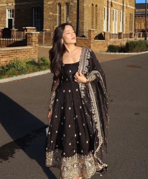 JF 033 B FANCY GEORGETTE GOWN WHOLESALE