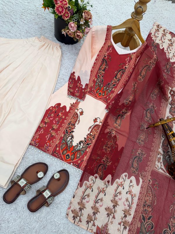 JF 034 FRENCH CREP SILK FARSHI SALWAR SUITS