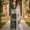 PD 1140 B HEAVY EMBROIDERED PLAZZO SUITS