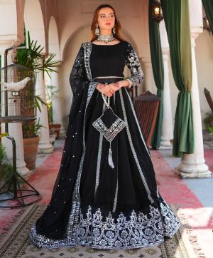 QRC 385 TRENDING VELVET LEHENGA CHOLI WHOLESALE