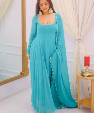 SRK 5312 FANCY GEORGETTE GOWN WHOLESALE