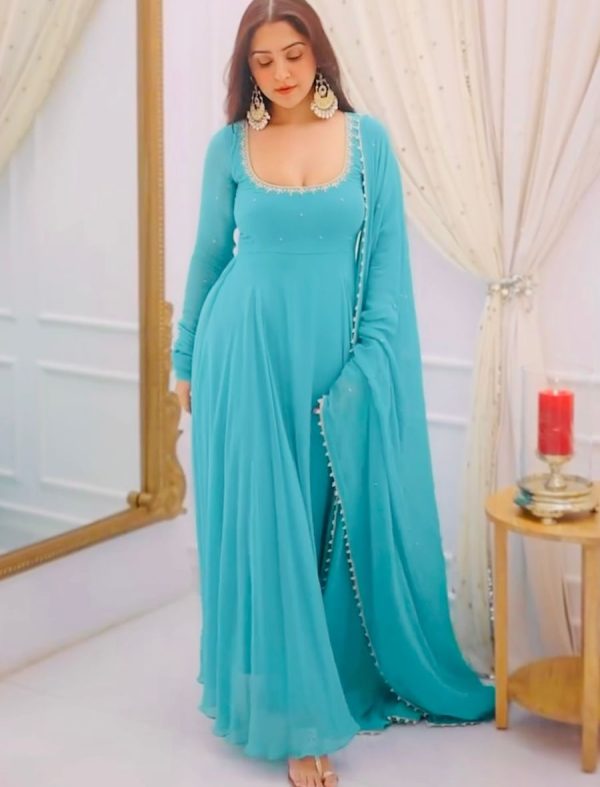 SRK 5312 FANCY GEORGETTE GOWN WHOLESALE