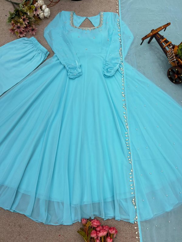 SRK 5312 FANCY GEORGETTE GOWN WHOLESALE