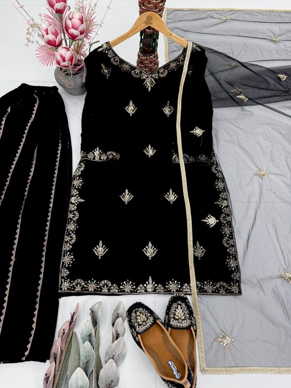 ST 230 VELVET TRENDING SHARARA SUITS WHOLESALE