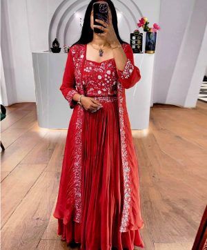 VF 213 B DESIGNER INDO WESTERN LEHENGA CHOLI SET