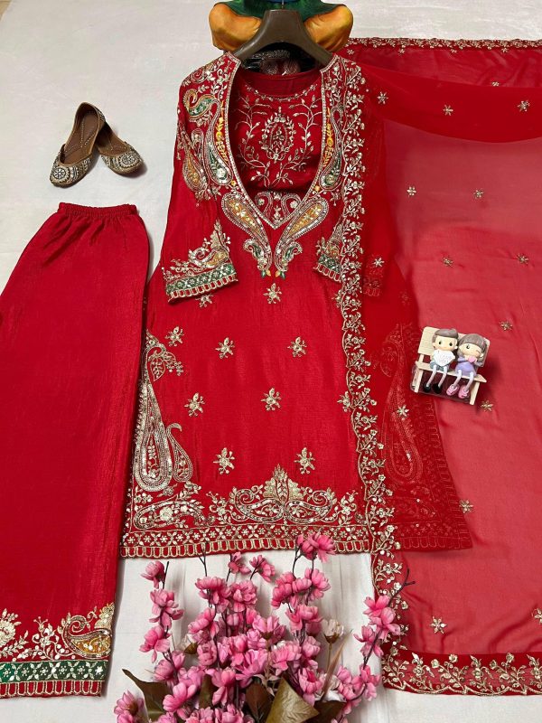VF 215 B TRENDING CHINON KURTI WITH BLOUSE