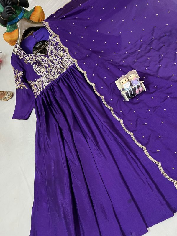 VF 218 CHINON SILK ANARKALI GOWN COLLECTION