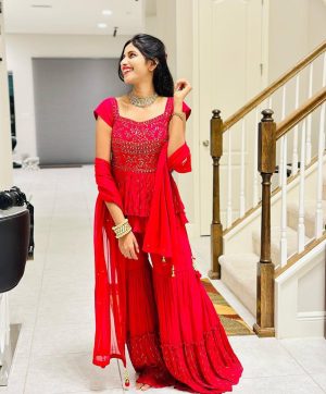 VF 222 BEAUTIFUL GEORGETTE SHARARA SUIT WHOLESALE